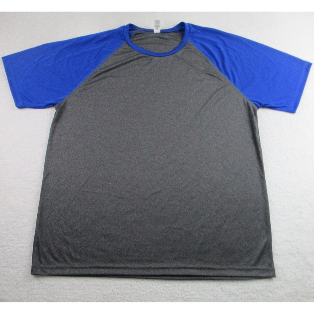 Alo Yoga Shirt Mens XL Blue Gray Performance Athletic Polyester Lightweight Gym